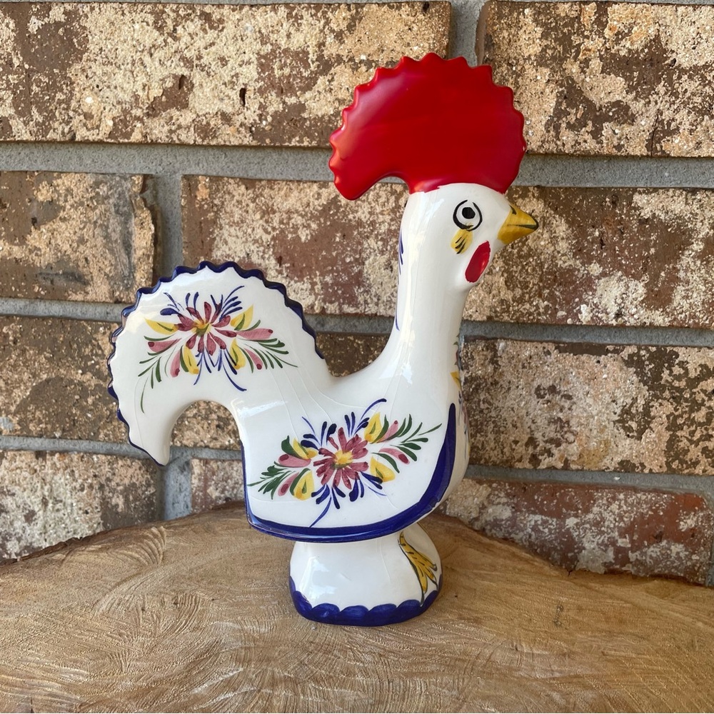 Rooster Made in Portugal 9” Tall Signed. Such a sweet guy! Wonderful Condition!